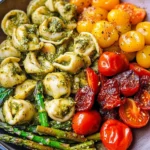 Pesto Chicken Tortellini and Veggies