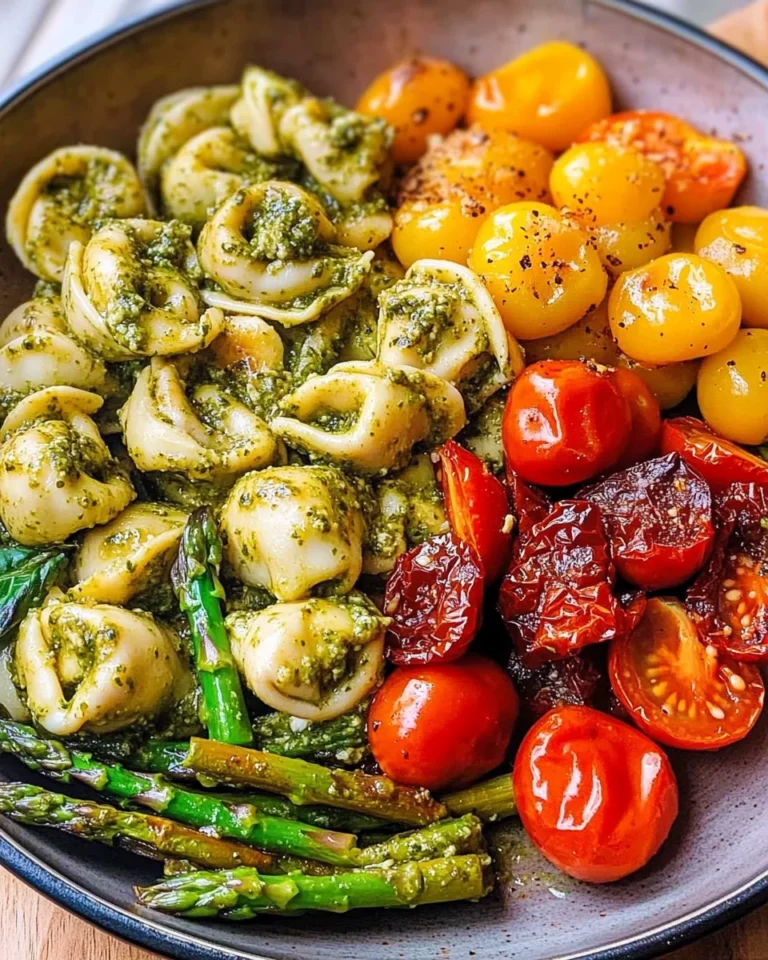 Pesto Chicken Tortellini and Veggies