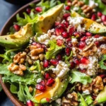 Pomegranate Christmas Salad with Honey Mustard Dressing