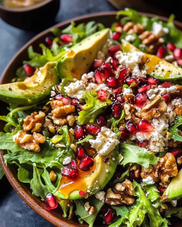 Pomegranate Christmas Salad with Honey Mustard Dressing