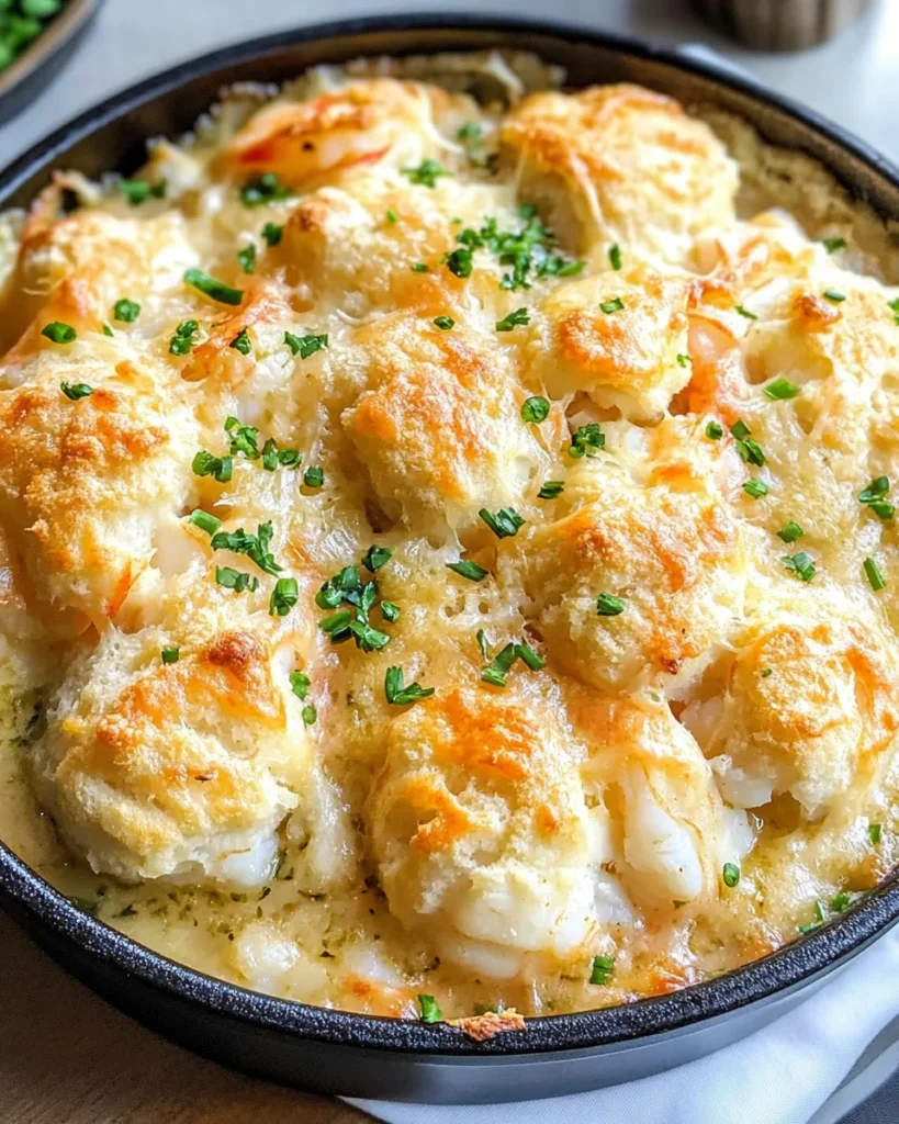 Shrimp & Lobster Cheddar Bay Biscuit Pot Pie