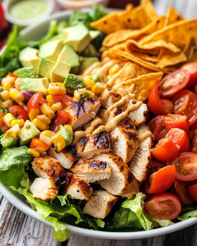 Southwest Chicken Cobb Salad with Chipotle Lime Dressing