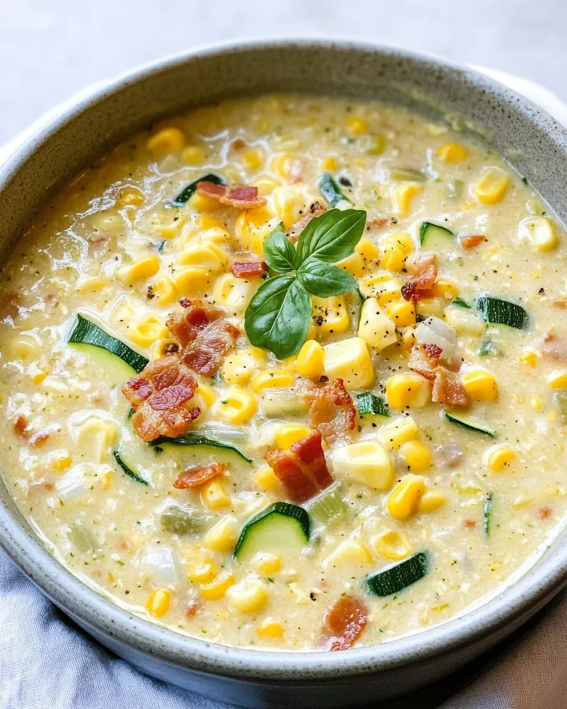 Summer Corn and Zucchini Chowder Recipe