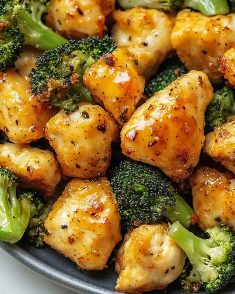 Air Fryer Chicken Bites and Broccoli