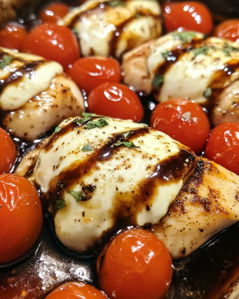 Balsamic Baked Chicken Breast with Mozzarella Cheese Recipe