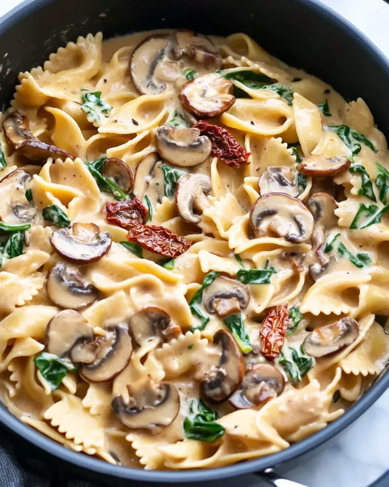 Creamy Tuscan Mushroom Pasta Skillet That's Pure Comfort