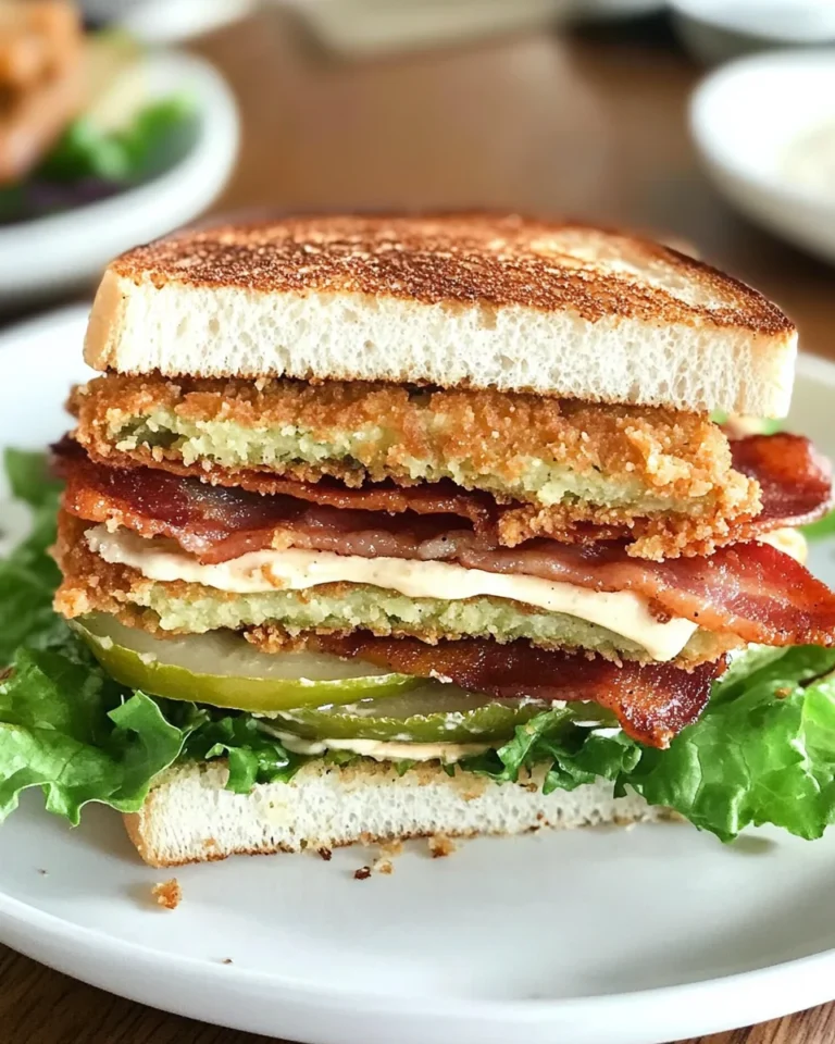 Crunchy Fried Green Tomato BLT Sandwich