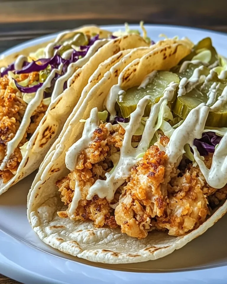 Dill Pickle Ranch Smash Chicken Tacos with Crispy Cheese Lace