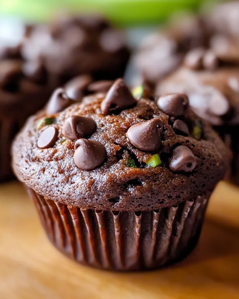 Double Chocolate Zucchini Muffins