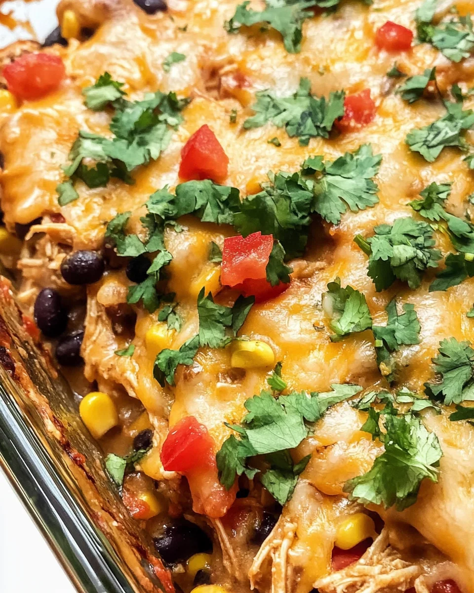 Easy Chicken Burrito Casserole