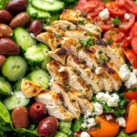 Easy Greek Salad with Chicken