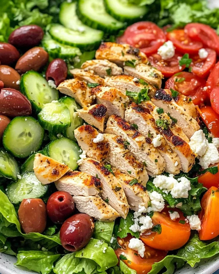 Easy Greek Salad with Chicken