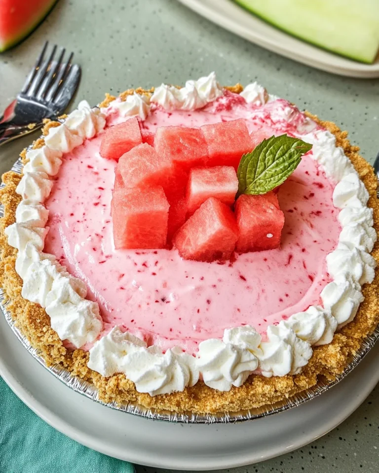 Fluffy Watermelon Pie