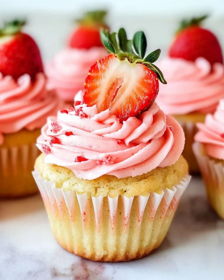 Fresh Strawberry Cupcakes