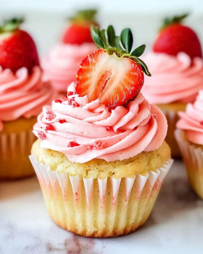 Fresh Strawberry Cupcakes