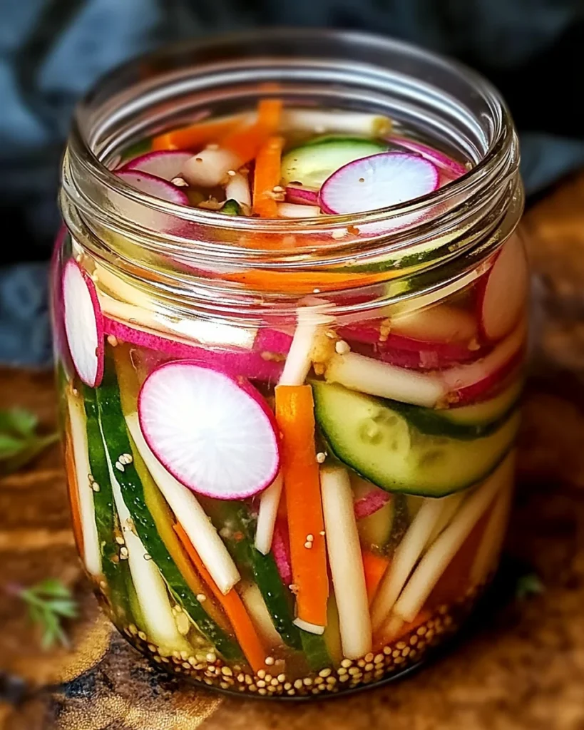 Fridge Pickled Radish & Veggies: Crunchy & Flavorful Delight
