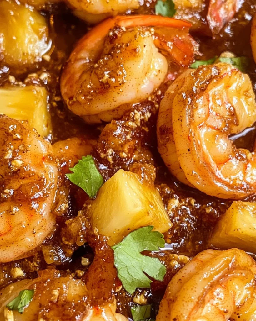 Hawaiian Garlic Shrimp with a Sweet Twist