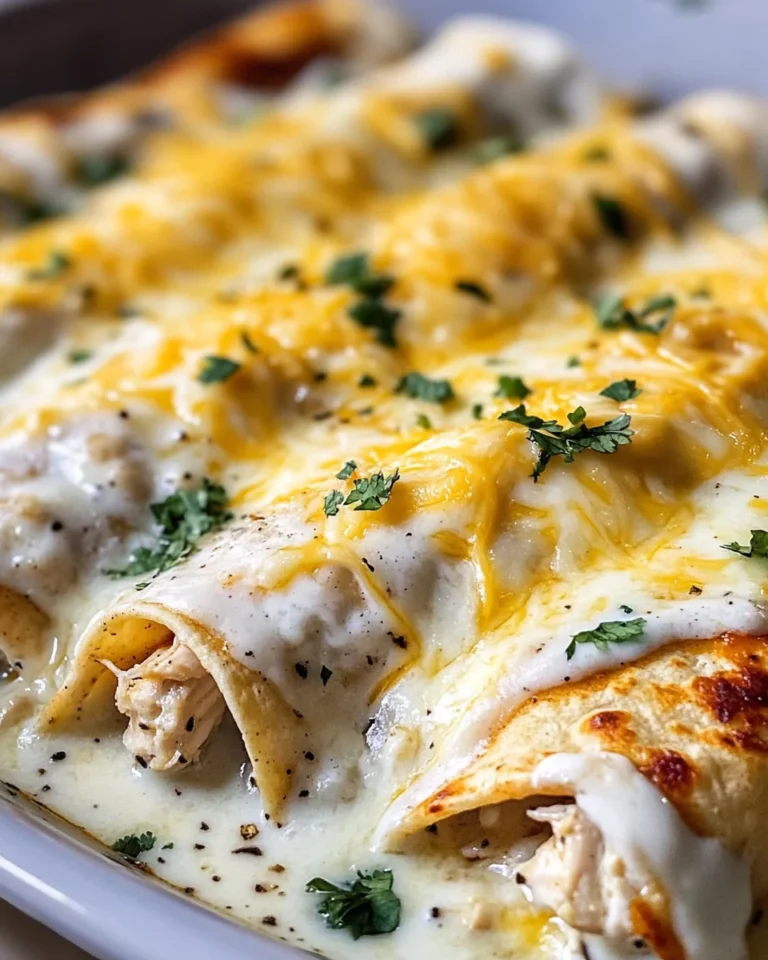 High Protein Chicken Enchiladas With White Sauce