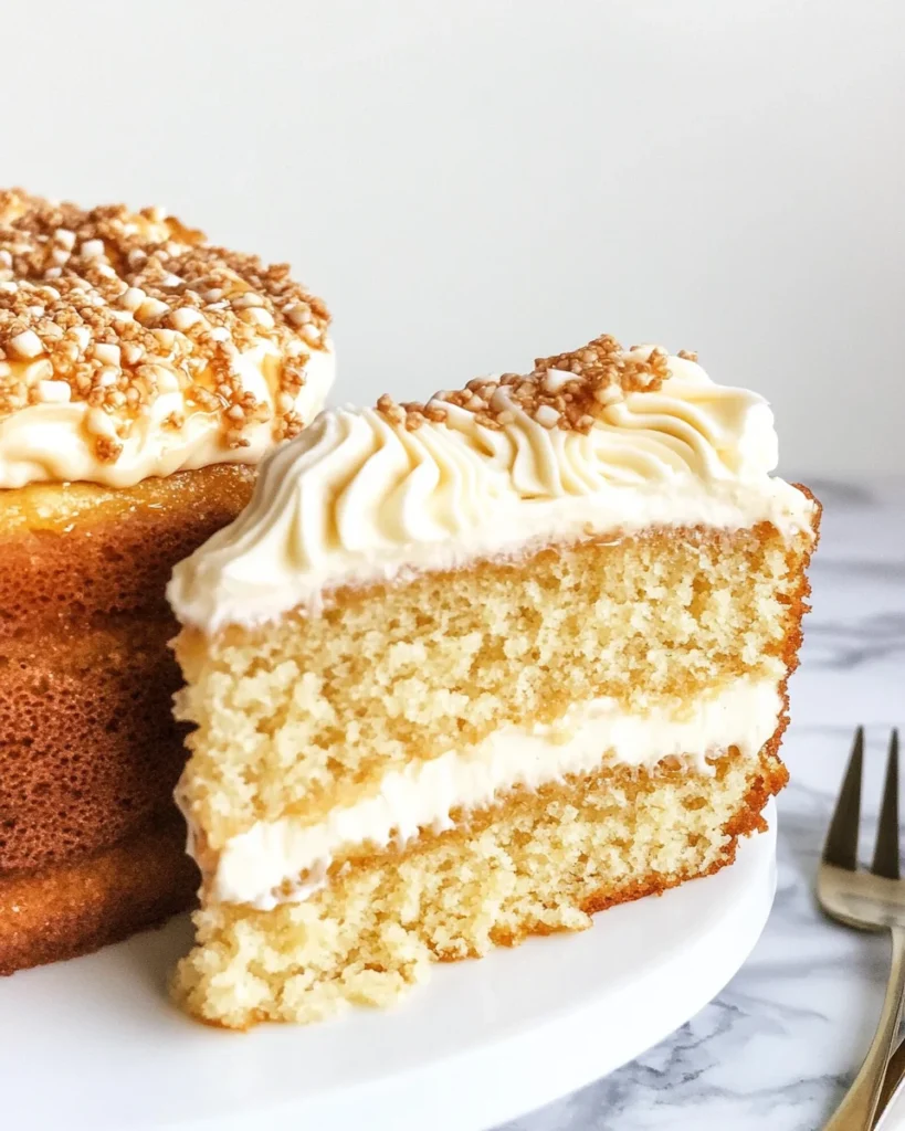 Honey Cake with Marshmallow Buttercream