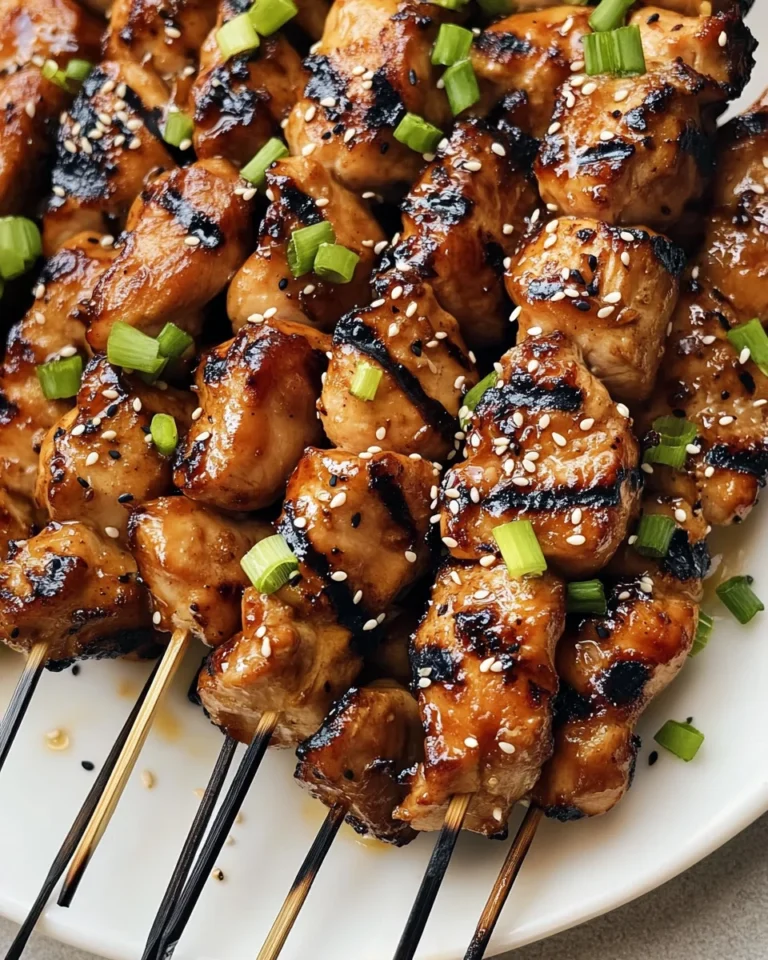 Honey Garlic Asian Chicken Kabobs