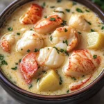 Indulge in Creamy Lobster & Scallop Chowder Delight