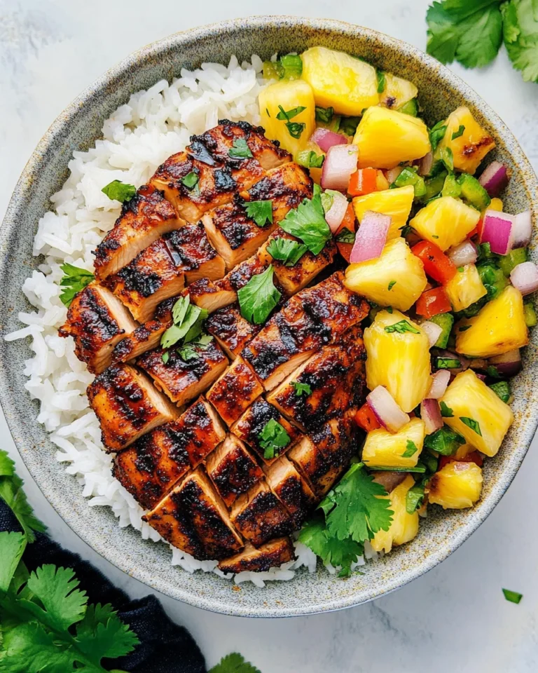 Jerk Chicken Bowl with Pineapple Salsa
