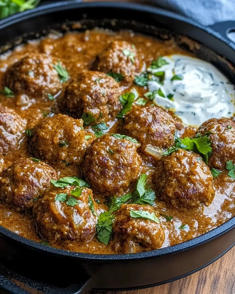 Lamb Kofta Curry with Mint Yoghurt