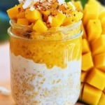 Mango Coconut Overnight Oats - Tropical Overnight Oats
