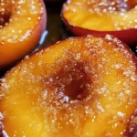 Pan fried peaches