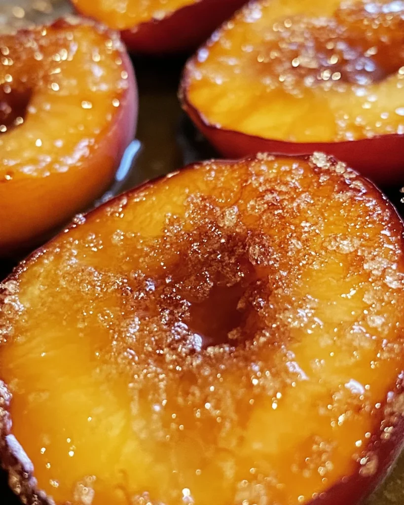 Pan fried peaches