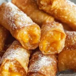 Peach Cobbler Egg Rolls
