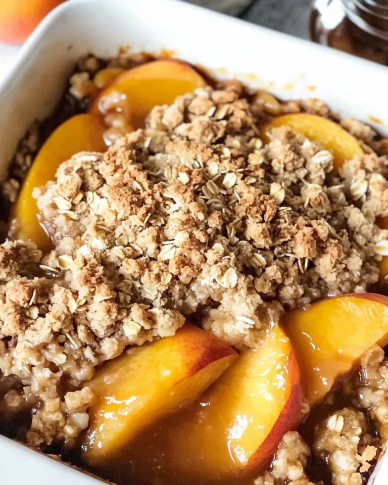 Peach Crisp with Canned Peaches
