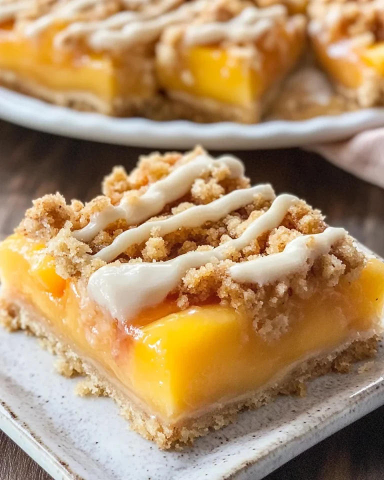 Peach Pie Crumble Bars
