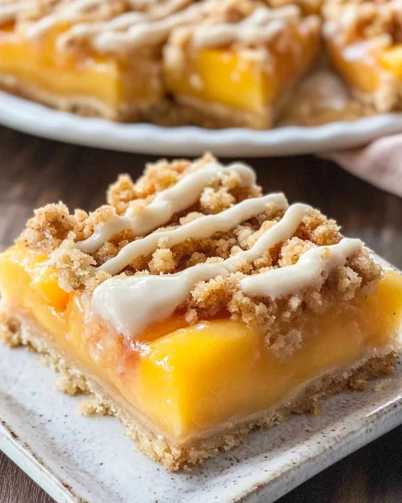 Peach Pie Crumble Bars