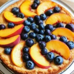 Peach and Blueberry Greek Yogurt Cake