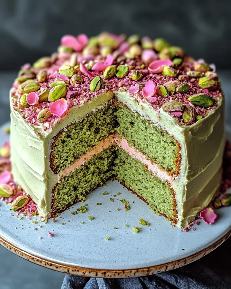 Pistachio, Rose & Cardamom Cake Recipe