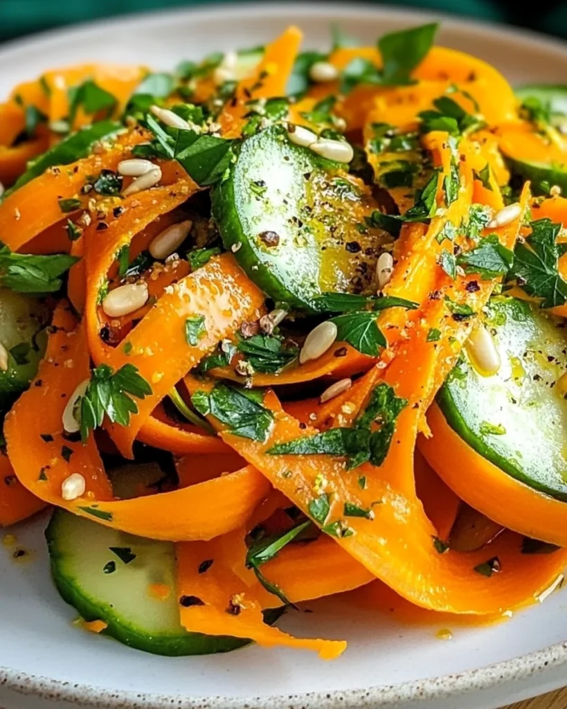 Raw Carrot Ribbon Salad