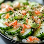 Refreshing California Roll Cucumber Salad in Just 10 Minutes