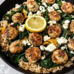 Rosemary & Lemon Chicken Meatball Skillet