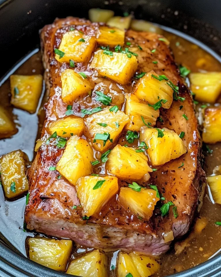 Slow Cooker Pineapple Pork Loin