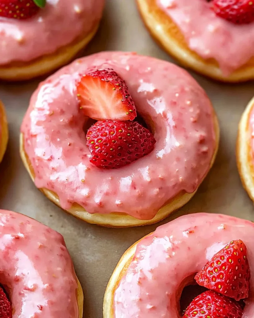 Strawberry Glazed Donuts