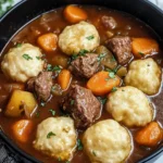 Tasty Beef Stew and Dumplings