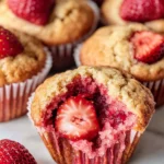 Vegan Double Strawberry Muffins
