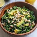 White Bean Kale Salad with Avocado and Lemon Vinaigrette