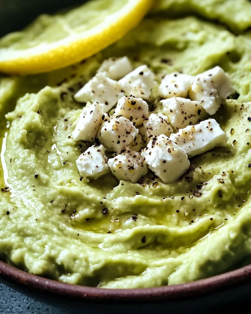 avocado feta protein dip (quick snack)