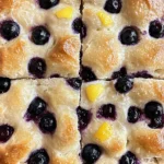 blueberry lemon sourdough focaccia