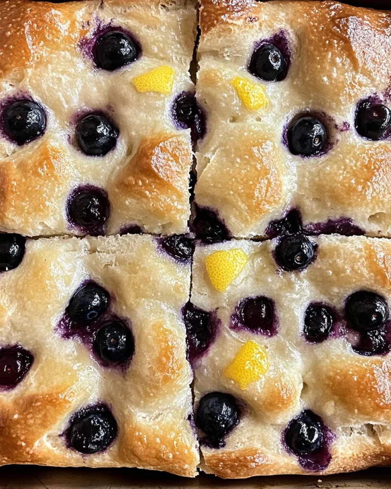 blueberry lemon sourdough focaccia