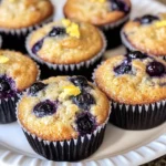 blueberry lemon sourdough muffins