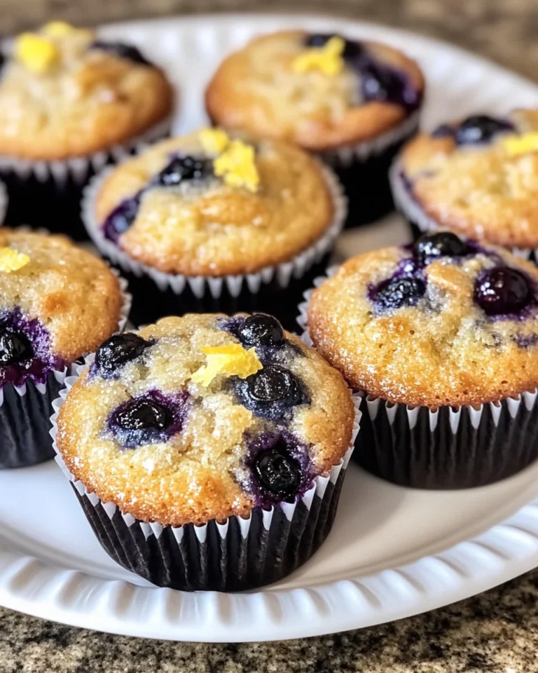 blueberry lemon sourdough muffins