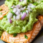 Baked Salmon with Avocado Mash